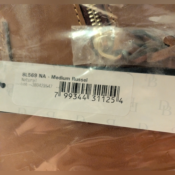 Dooney & Bourke Medium Russel Florentine Leather Tote in NATURAL - NWT - Picture 7 of 8